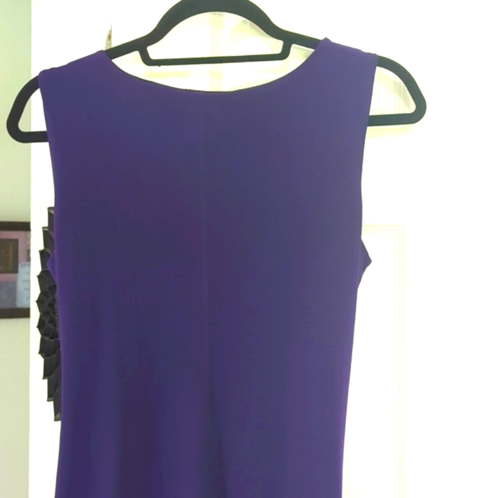Enfocus Studio Purple Ruffle Midi Dress Size 16 - Picture 6 of 12